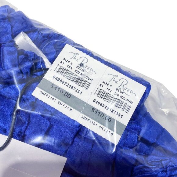 SID NEIGUM Double Box-Pleated Skirt Indigo - Picture 9 of 9